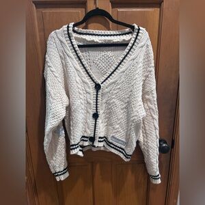 Taylor Swift Cream and Black Cozy Cardigan